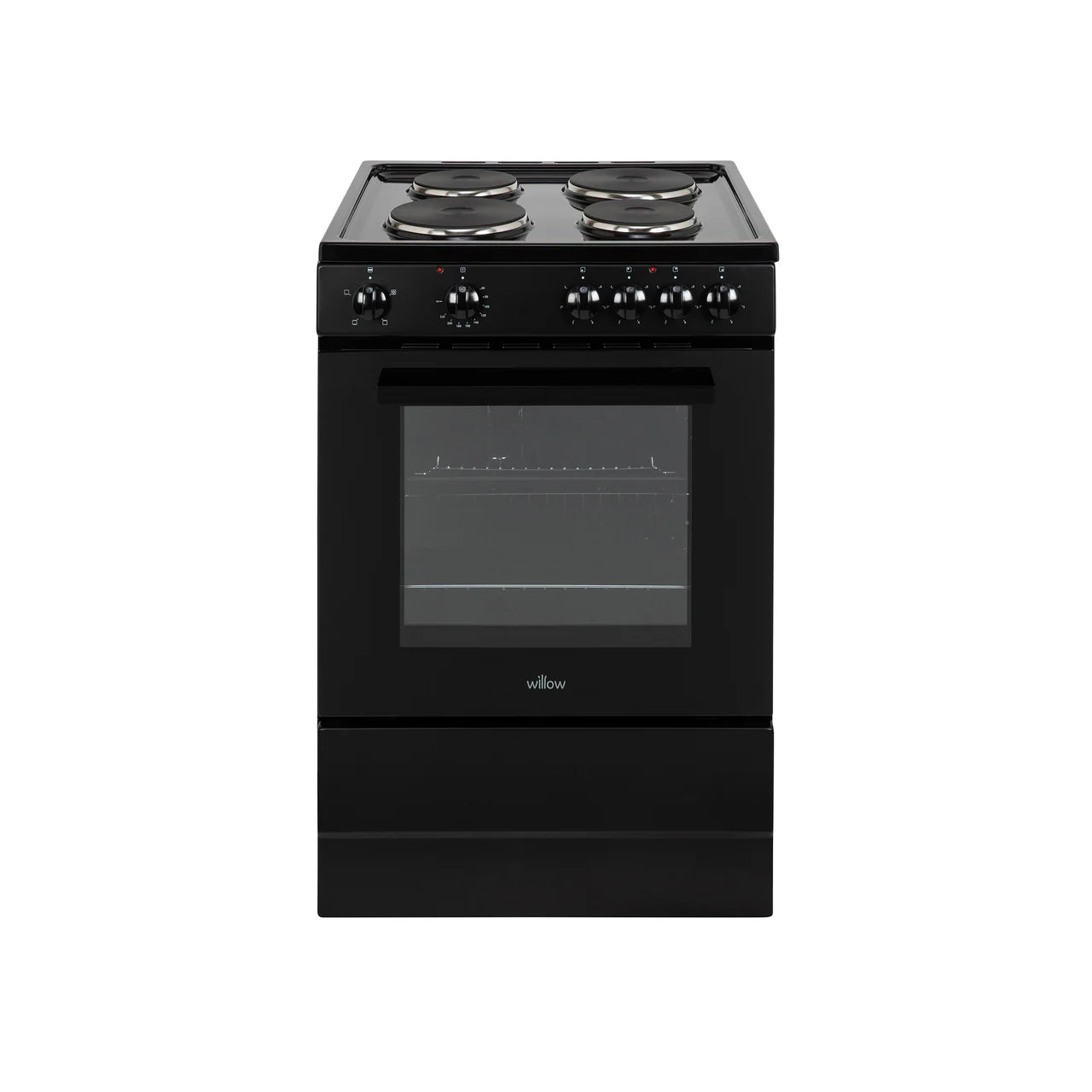 Willow WE50SSW/WSE60W 62/68L White Freestanding Single Cavity Electric Cooker