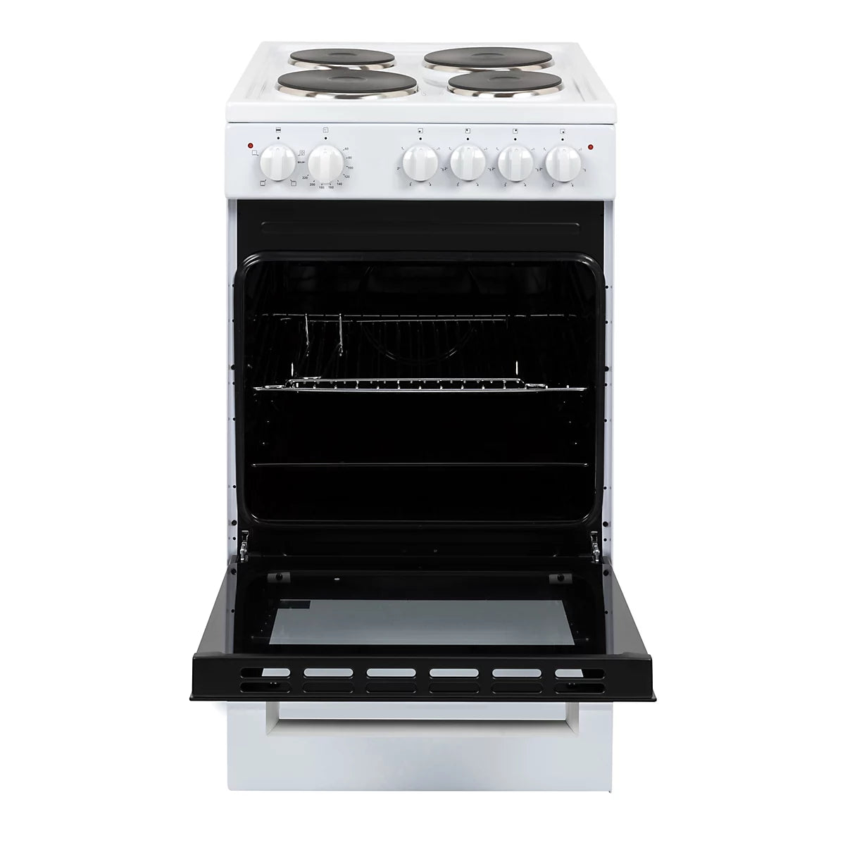 Willow WE50SSW/WSE60W 62/68L White Freestanding Single Cavity Electric Cooker