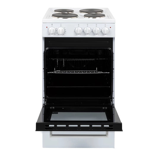 Willow WE50SSW/WSE60W 62/68L White Freestanding Single Cavity Electric Cooker