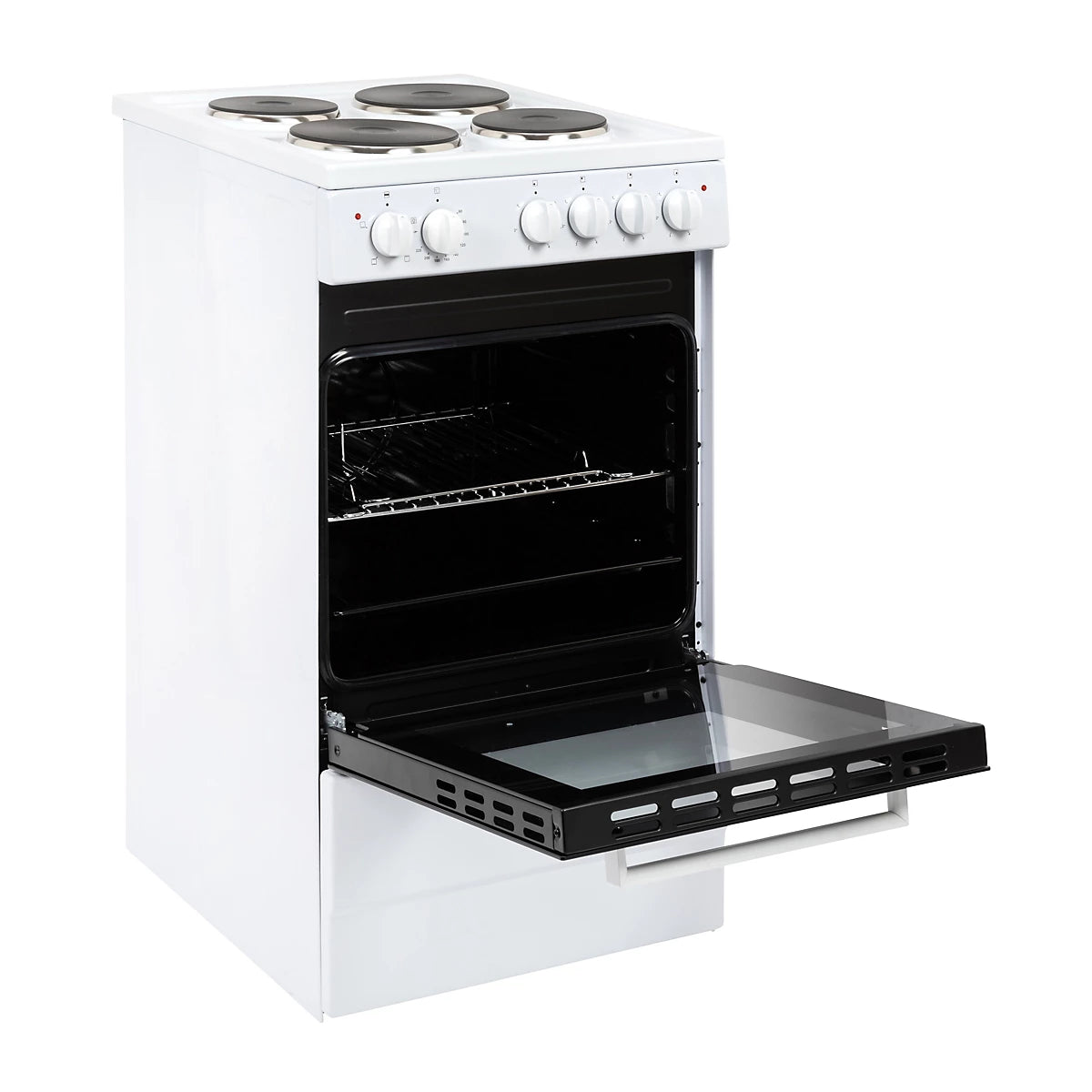 Willow WE50SSW/WSE60W 62/68L White Freestanding Single Cavity Electric Cooker